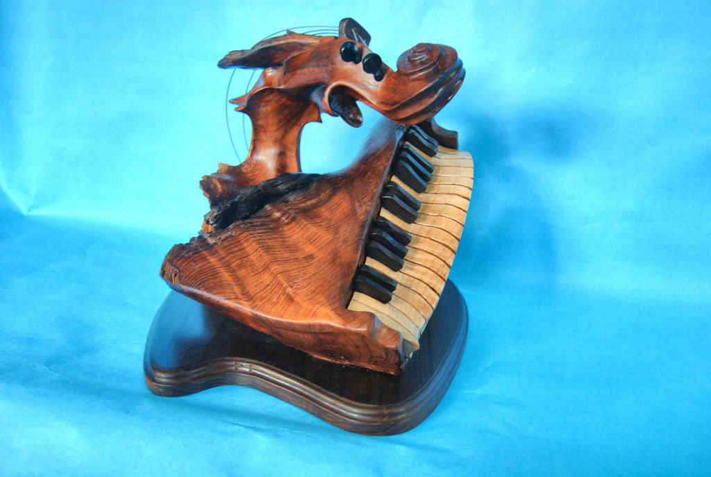 Bruce MenNe' - "Legato" Surreal Piano Violin Wood Sculpture