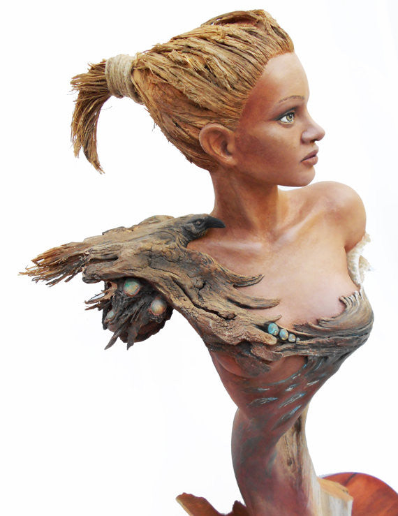 Rick Cain - "Feather Wave" Wood Sculpture