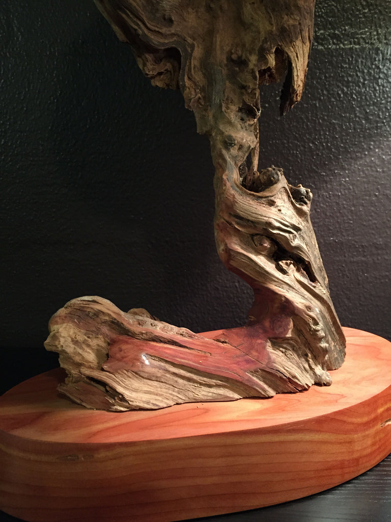 Rick Cain - "She Hawk" Wood Sculpture