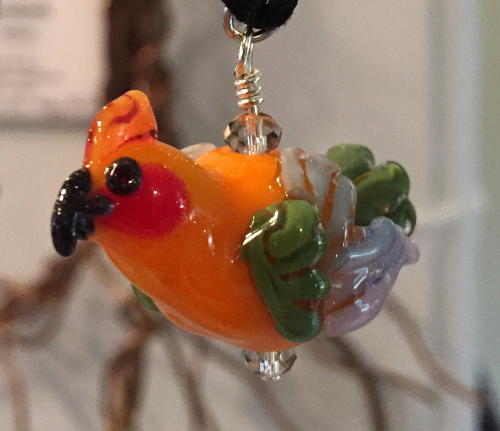 Treena Miles - Parrot Blown Glass Pendant